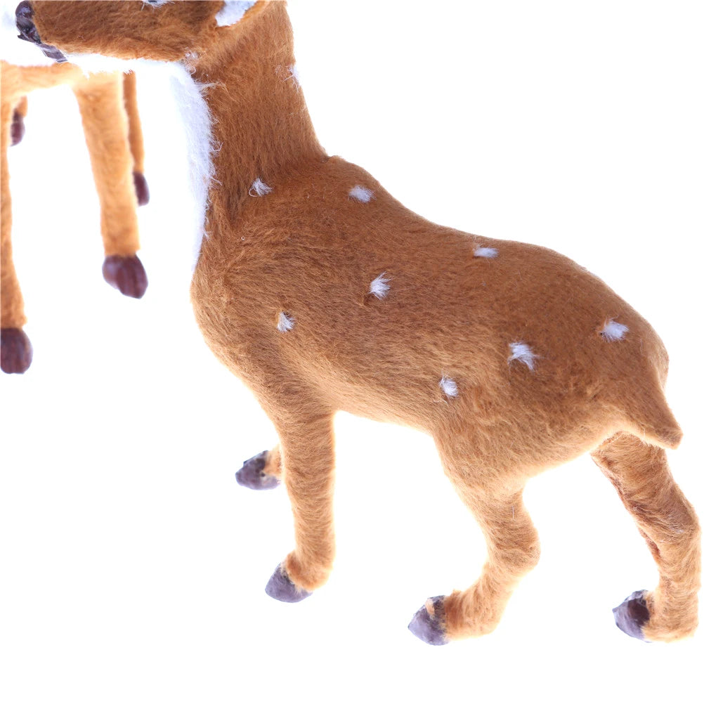 Christmas Plush Reindeer – Realistic Holiday Elk Toy Decoration