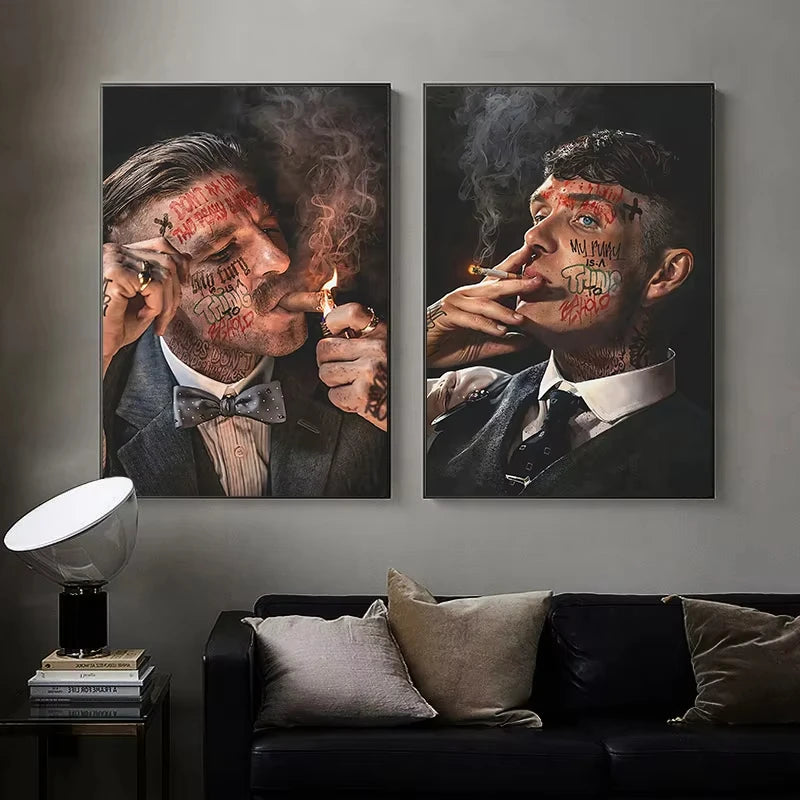 Mafia Legends Portrait Canvas – Vintage Gangster Wall Art