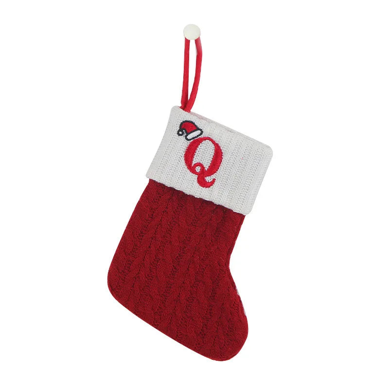 Alphabet Knitted Christmas Stockings