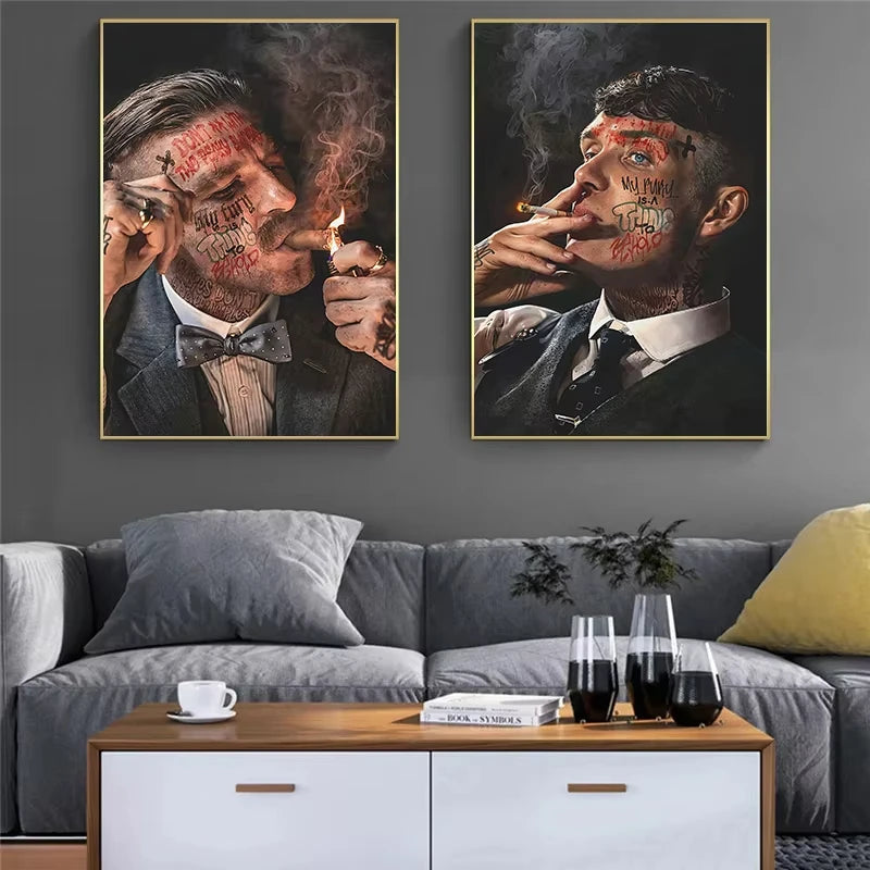 Mafia Legends Portrait Canvas – Vintage Gangster Wall Art