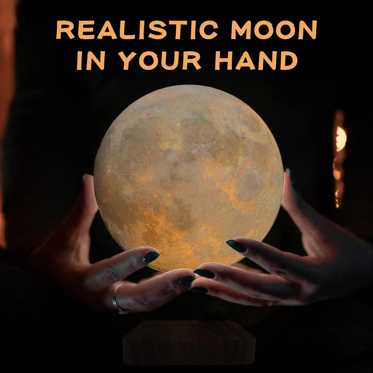 Mexllex Magnetic Levitating Moon Lamp – 3-Colour LED Night Light