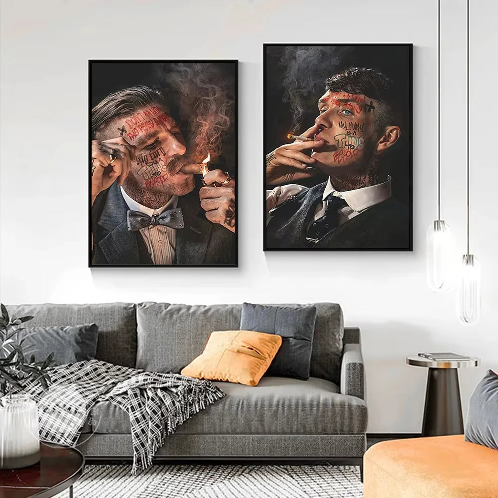 Mafia Legends Portrait Canvas – Vintage Gangster Wall Art