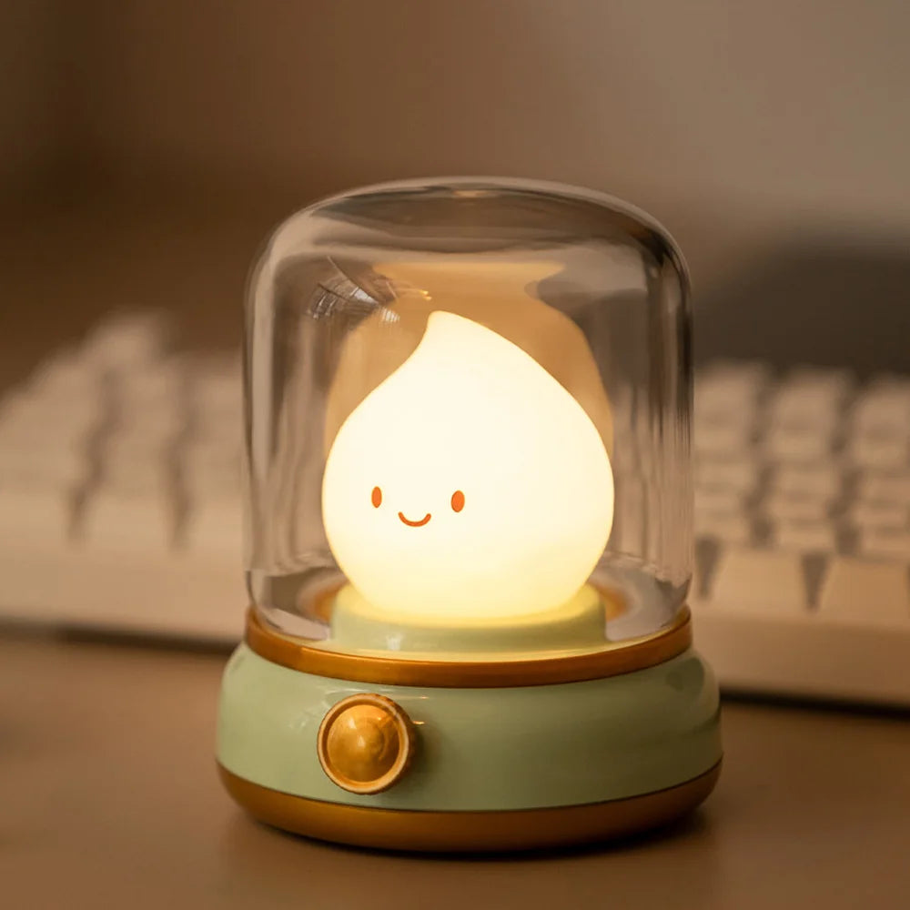 LED Flameless Candle Lamp – Dimmable USB Night Light