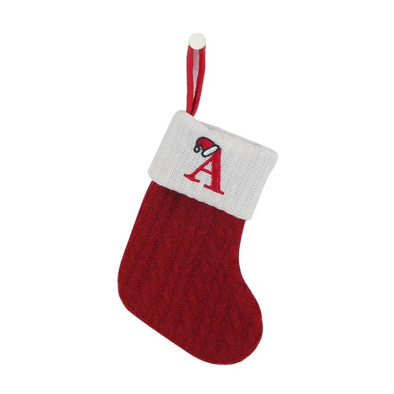 Alphabet Knitted Christmas Stockings